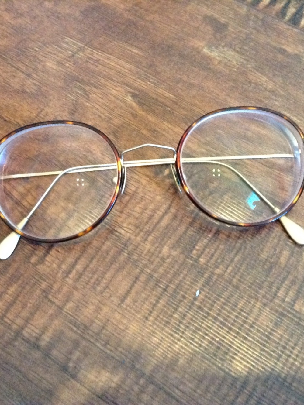 SEE Eyeware round tortoise shell brown and gold eyeglasses frames